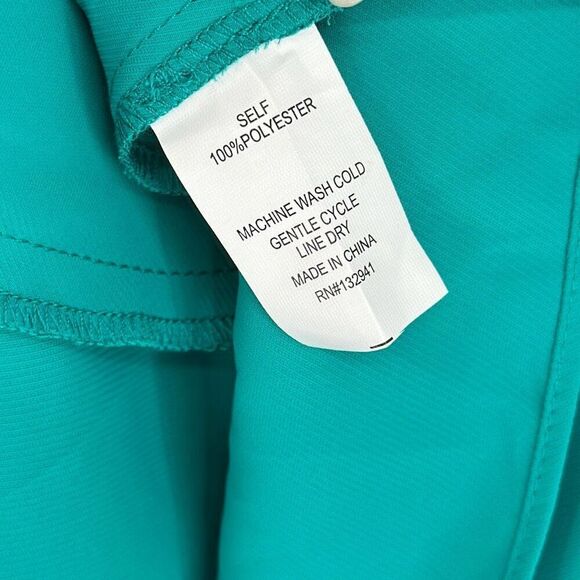 Amanda Uprichard Green Short Puffed Sleeve Square Neckline Mini Dress Small - Picture 9 of 9